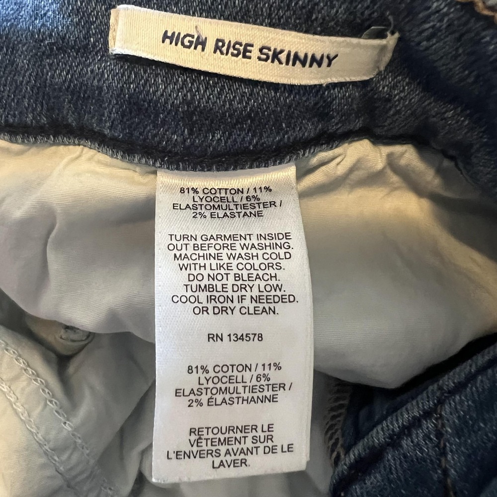 Vineyard Vines Jeans Womens 31 Blue High Rise Skinny Stretch Denim Raw Hem - Picture 8 of 9